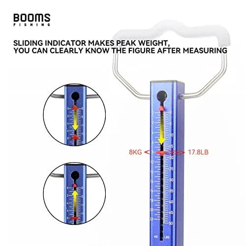 Booms Fishing TS2 Aluminum Tube Fish Scale 11.3 kg (25 lbs) | Easy Read Spring Scale for Luggage & Fish thumbnail 3