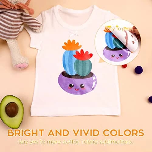 HTVRONT Clear Sublimation HTV for Light Fabric 12" x 10 ft Glossy | Bright, Vivid Colors for Cotton thumbnail 4