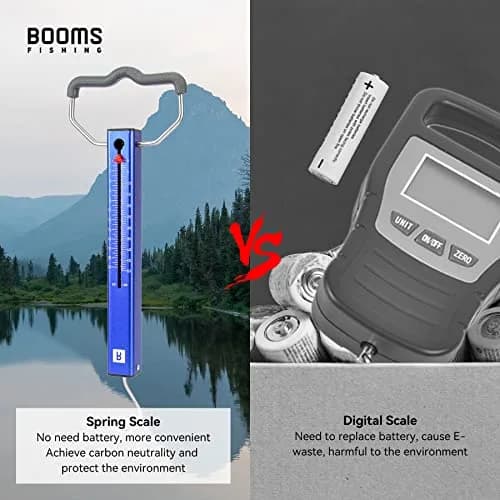 Booms Fishing TS2 Aluminum Tube Fish Scale 25kg (55 lbs) | Easy Read Hanging Scale for Luggage & Rigs thumbnail 5