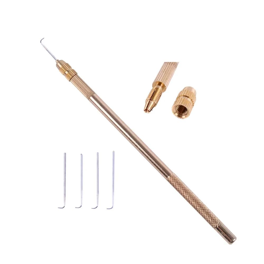 YANTAISIYU Ventilating Needle Set with Swiss Lace Closure Base & Wig Holder | 4 Needles, 3 Bases - view 2