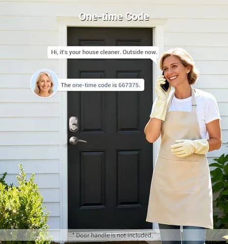 Veise Deadbolt Keypad Lock Satin Nickel | Keyless Entry, Auto Lock & Weatherproof (70-120 chars) thumbnail 8