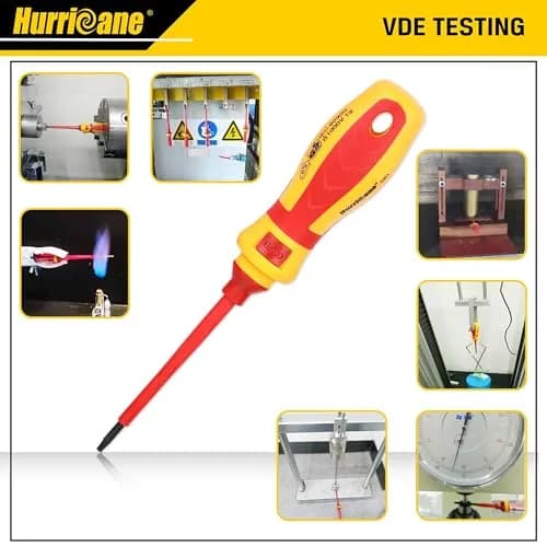 HURRICANE 1000V Insulated Screwdriver Set, 15-Piece Professional Electrician Tool Kit with Magnetic Tips thumbnail 3
