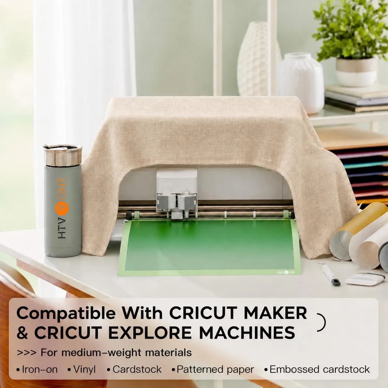 HTVRONT Cutting Mats 12"x12" (30.5x30.5cm) - 5 Pcs Variety Pack with Scraper | Compatible with Cricut Maker/Explore Machines - view 6
