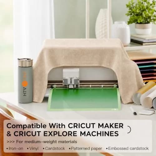 HTVRONT Cutting Mats 12"x12" (30.5x30.5cm) - 5 Pcs Variety Pack with Scraper | Compatible with Cricut Maker/Explore Machines thumbnail 6