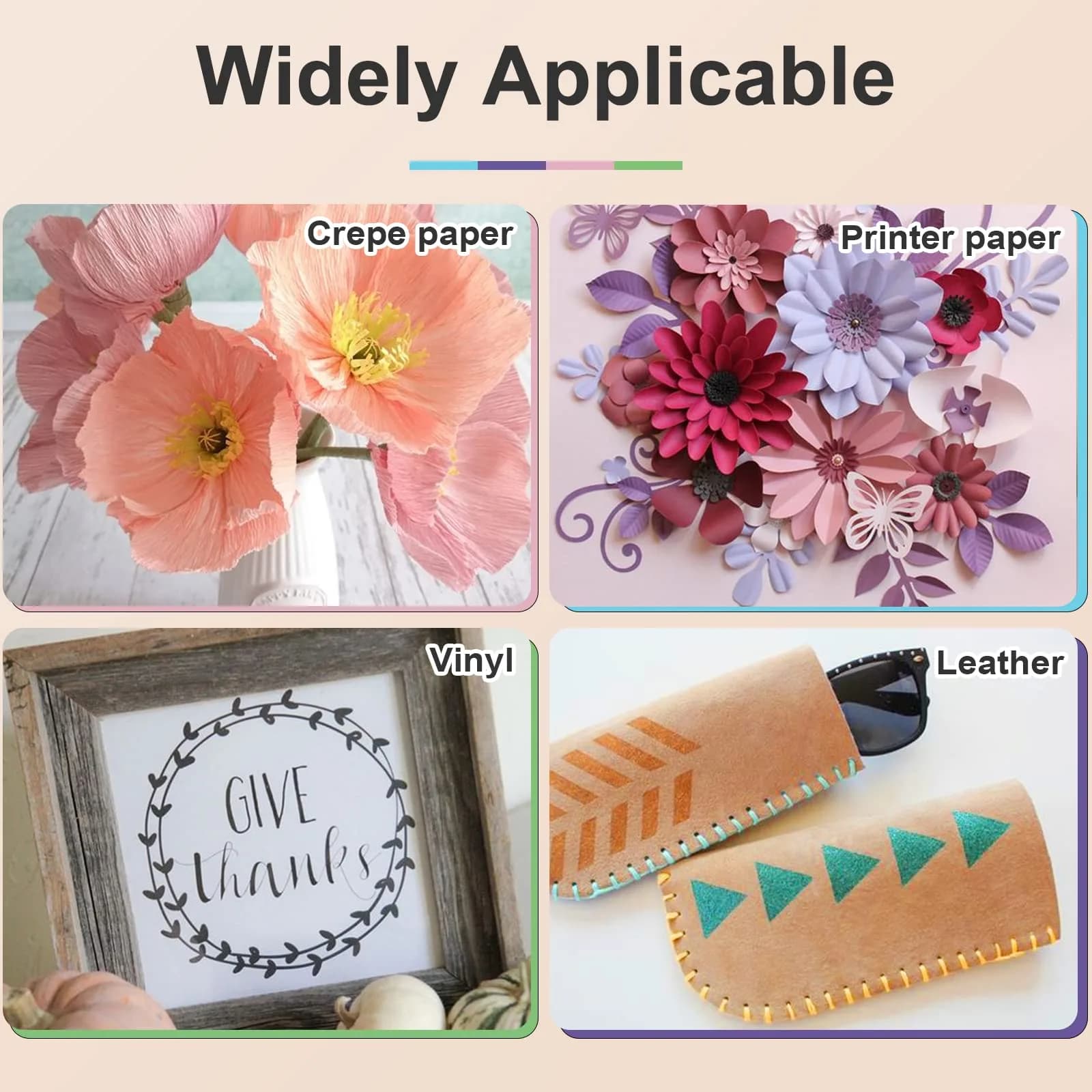HTVRONT Cutting Mats 12"x12" (30.5x30.5cm) - 5 Pcs Variety Pack with Scraper | Compatible with Cricut Maker/Explore Machines - view 2