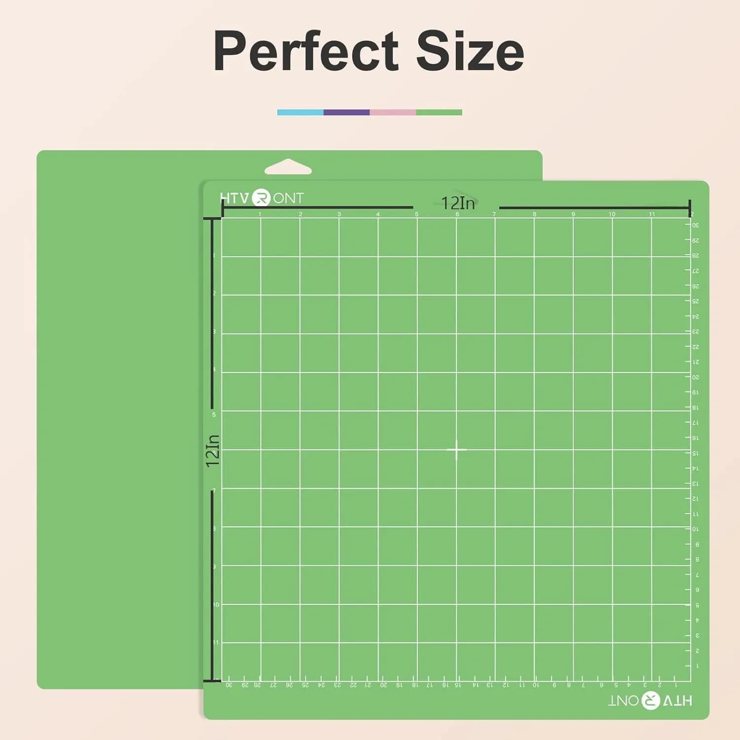 HTVRONT Cutting Mats 12"x12" (30.5x30.5cm) - 5 Pcs Variety Pack with Scraper | Compatible with Cricut Maker/Explore Machines - view 3