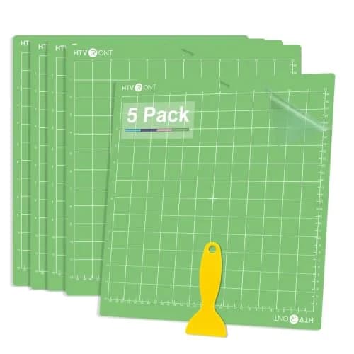 HTVRONT Standard Stickiness Cutting Mats 12x12 Inch (30.5x30.5 cm), 5 Pack | Compatible with Cricut Machines thumbnail 1