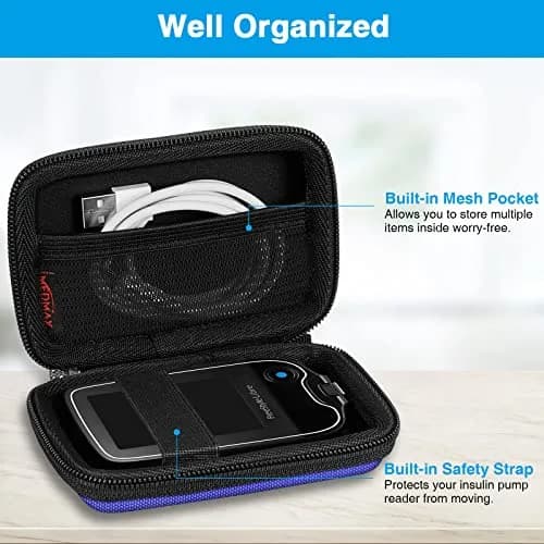 MEDMAX Hard Shell Protective Case for Freestyle Libre 3 2 | Shockproof & Lightweight (Blue) thumbnail 3