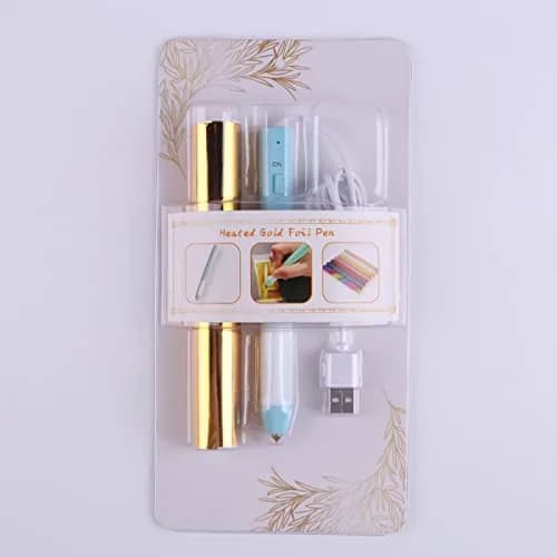 CYFUN DESIGN Heated Foil Pen and Glimmer Foil Roll Set | 2.5mm Bold Tip, USB Powered, for Card Making & Scrapbooking thumbnail 7