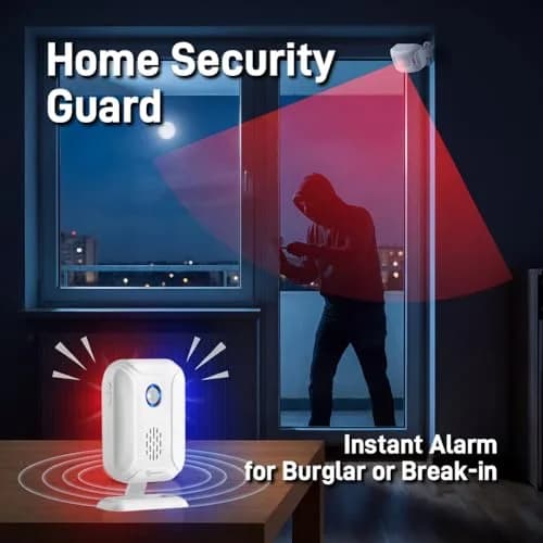 HENDUN Add-On Motion Sensor Alarm, Extra Transmitter for Receiver | Wireless PIR Detector for Home Security & Business Entry Alerts thumbnail 6
