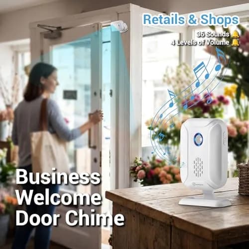 HENDUN Add-On Motion Sensor Alarm, Extra Transmitter for Receiver | Wireless PIR Detector for Home Security & Business Entry Alerts thumbnail 7
