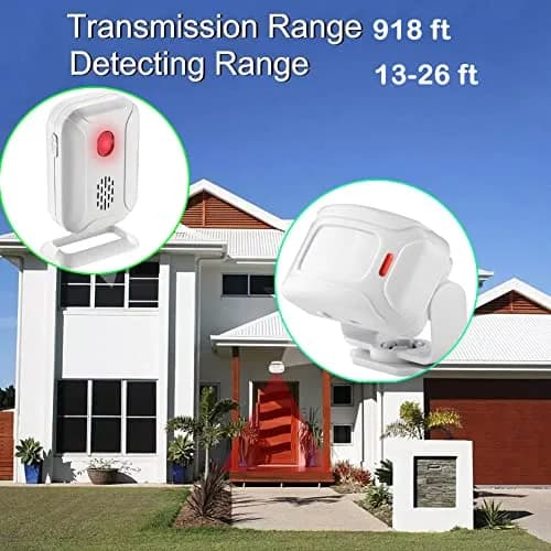 HENDUN Add-On Motion Sensor Alarm, Extra Transmitter for Receiver | Wireless PIR Detector for Home Security & Business Entry Alerts thumbnail 9