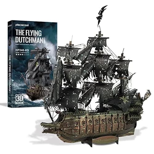 Piececool Metal 3D Puzzles Flying Dutchman Pirate Ship Model Kit 369 Pieces | Challenging Metal Craft for Adults & Teens thumbnail 8
