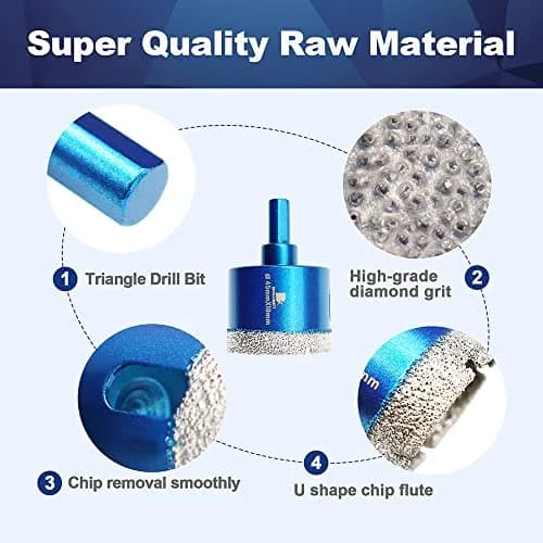 BRSCHNITT Diamond Core Drill Bit Set 45mm | Precise Porcelain Tile & Stone Cutting thumbnail 2