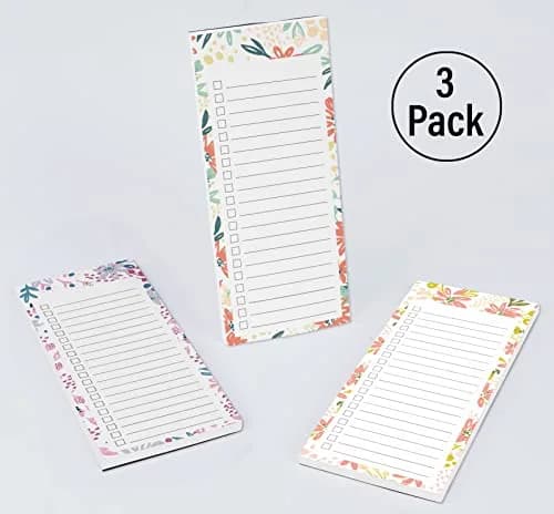 Inkdotpot Magnetic Fridge To-Do List Notepads 25ml (0.811 Fl Oz) | Pack of 3 Floral Design Notepads thumbnail 4