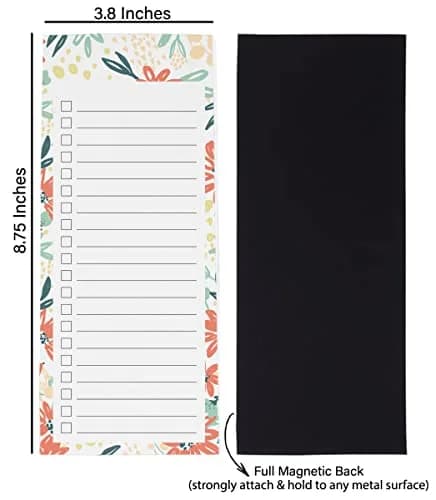 Inkdotpot Magnetic Fridge To-Do List Notepads 25ml (0.811 Fl Oz) | Pack of 3 Floral Design Notepads thumbnail 5