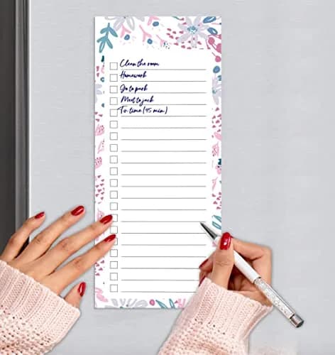 Inkdotpot Magnetic Fridge To-Do List Notepads 25ml (0.811 Fl Oz) | Pack of 3 Floral Design Notepads thumbnail 6