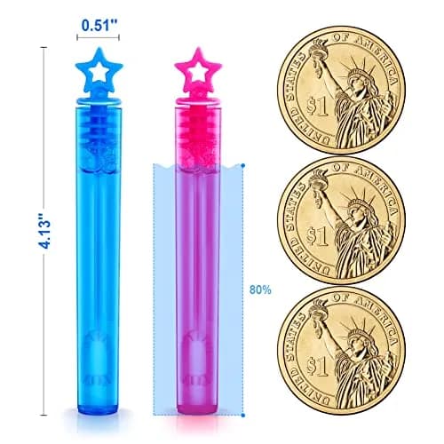 SpringFlower Mini Bubble Wands 200 pcs | Colorful Party Favors for Kids & Events thumbnail 2