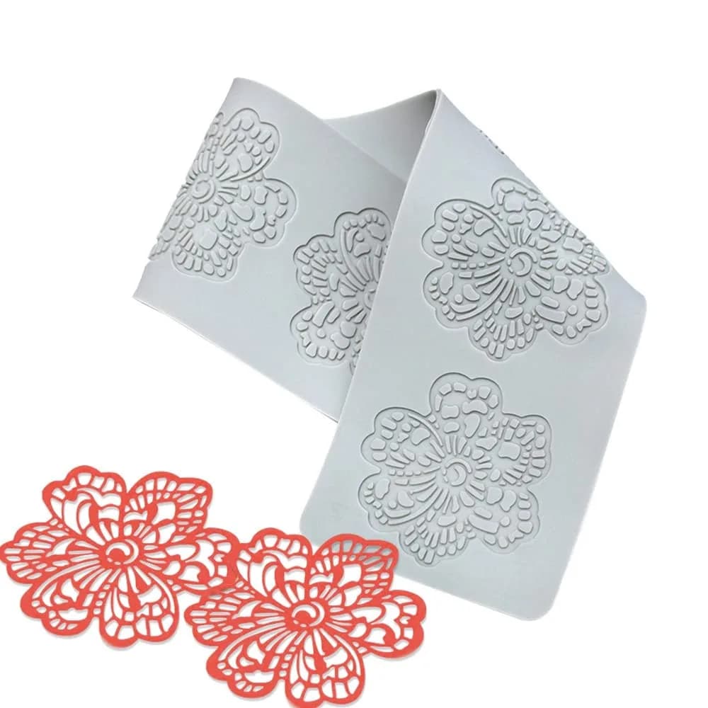 TUKE 3D Hollow Leaf Silicone Mold 29.9 cm (11.76 inch) | Food Grade Baking Chocolate Candy Lace Mould — 15.48 X 3.16 X 0.04 INCH