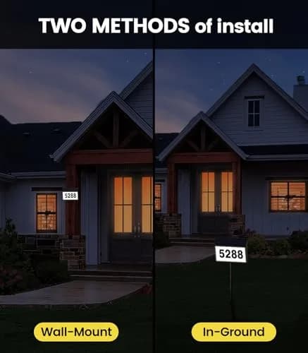 GEAGMAGC Solar Address Sign with LED Illumination | Waterproof House Numbers for Yard & Street thumbnail 6