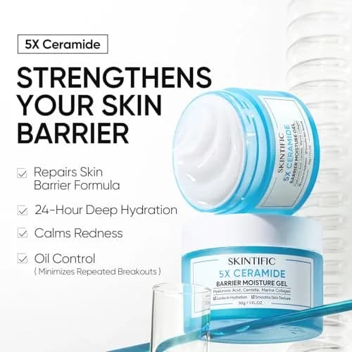 SKINTIFIC 5X Ceramide Barrier Repair Moisturizer for Sensitive Skin | Hydrates & Strengthens Skin Barrier thumbnail 2