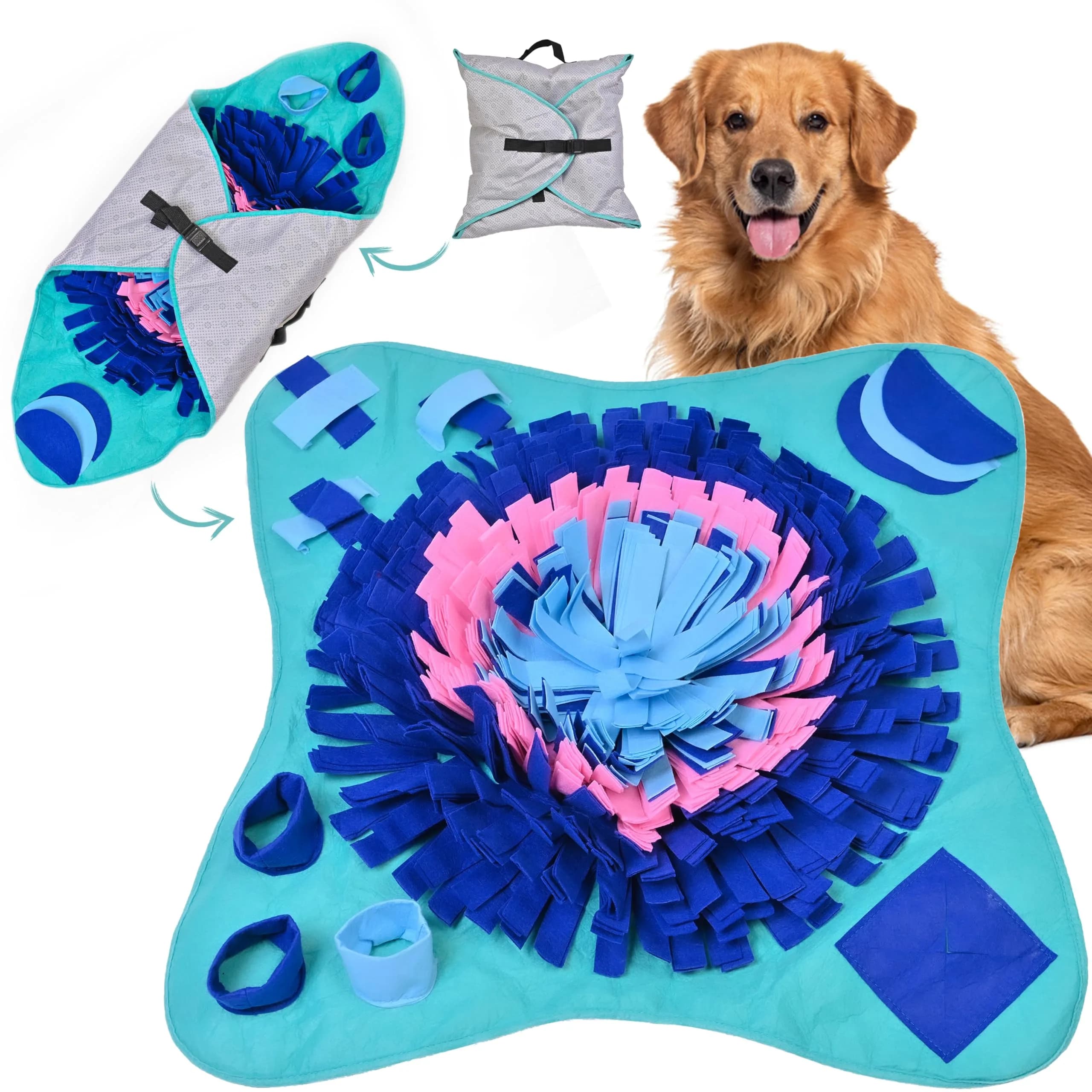 PET ARENA Large Sniffing Mat 25 x 25 Inch | Interactive Dog Puzzle Toy for Mental Stimulation