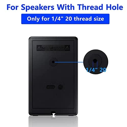 Aiweiwa Speaker Wall Mount for Samsung SWA-9500S/ZA Rear Speakers | Tilt Swivel Adjustable Metal Bracket (Black) thumbnail 3