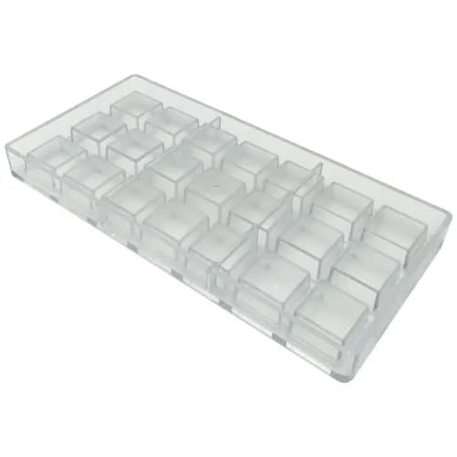 Goldbaking Square Chocolate Mould Polycarbonate 21 Cavities | Artisan Candy & Ice Cube Mold thumbnail 4
