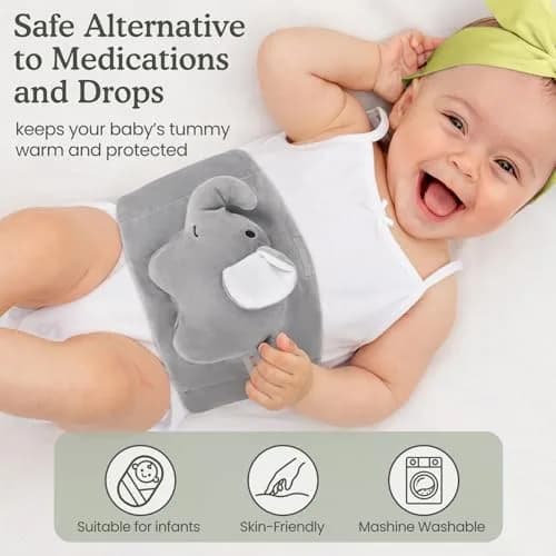 Cuckool Baby Colic and Gas Relief Heated Tummy Wrap with Gel Pack | 15.5-22 Inch Waist thumbnail 3