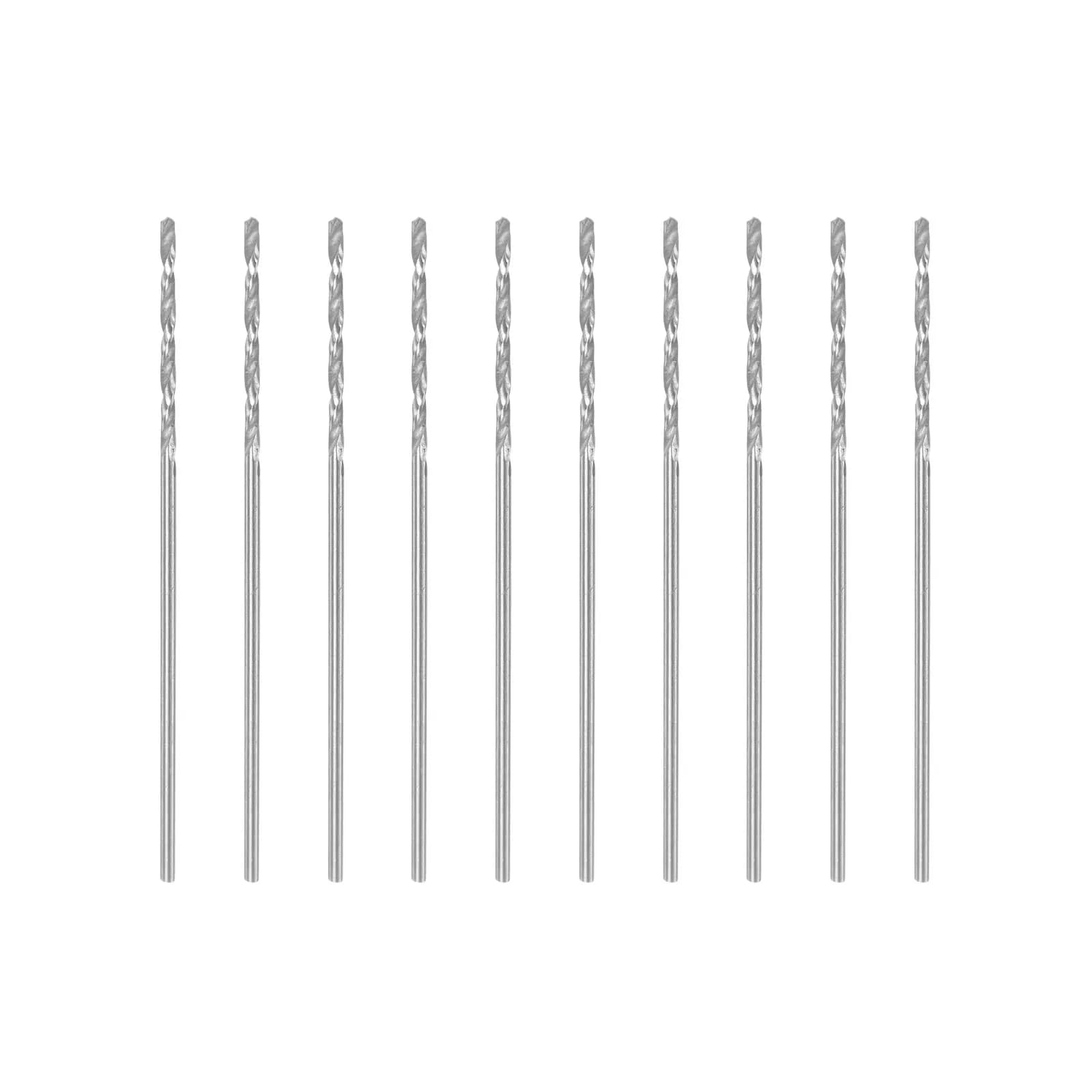 uxcell 10 Pcs 0.8mm HSS Twist Drill Bits | Fully Ground, Long Service Life, Suitable for Mild Steel Copper Aluminum