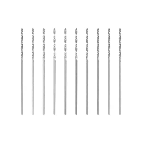 uxcell 10 Pcs 0.8mm HSS Twist Drill Bits | Fully Ground, Long Service Life, Suitable for Mild Steel Copper Aluminum thumbnail 1