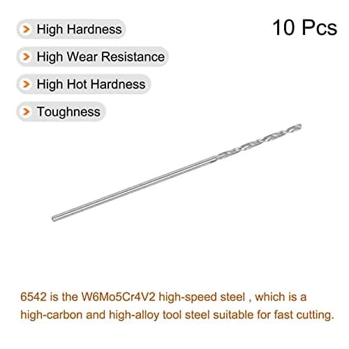 uxcell 10 Pcs 0.8mm HSS Twist Drill Bits | Fully Ground, Long Service Life, Suitable for Mild Steel Copper Aluminum thumbnail 3