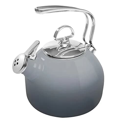 Chantal Enamel On Steel Classic Teakettle 1.8 Quarts | Timeless Design with Harmonica Whistle thumbnail 1