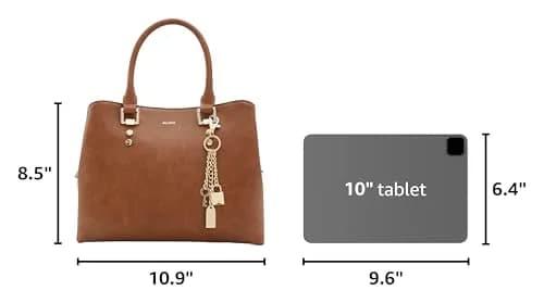 ALDO Legoirii Tote Bag, Medium Brown | Stylish Women's Handbag with Zipper Closure thumbnail 3