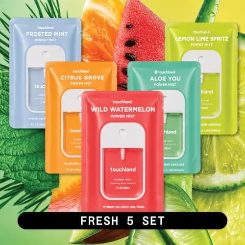 Touchland Power Mist Hydrating Hand Sanitizer Spray Set 5 x 1 Fl Oz (30ml) | USA Import, Duties Included thumbnail 2