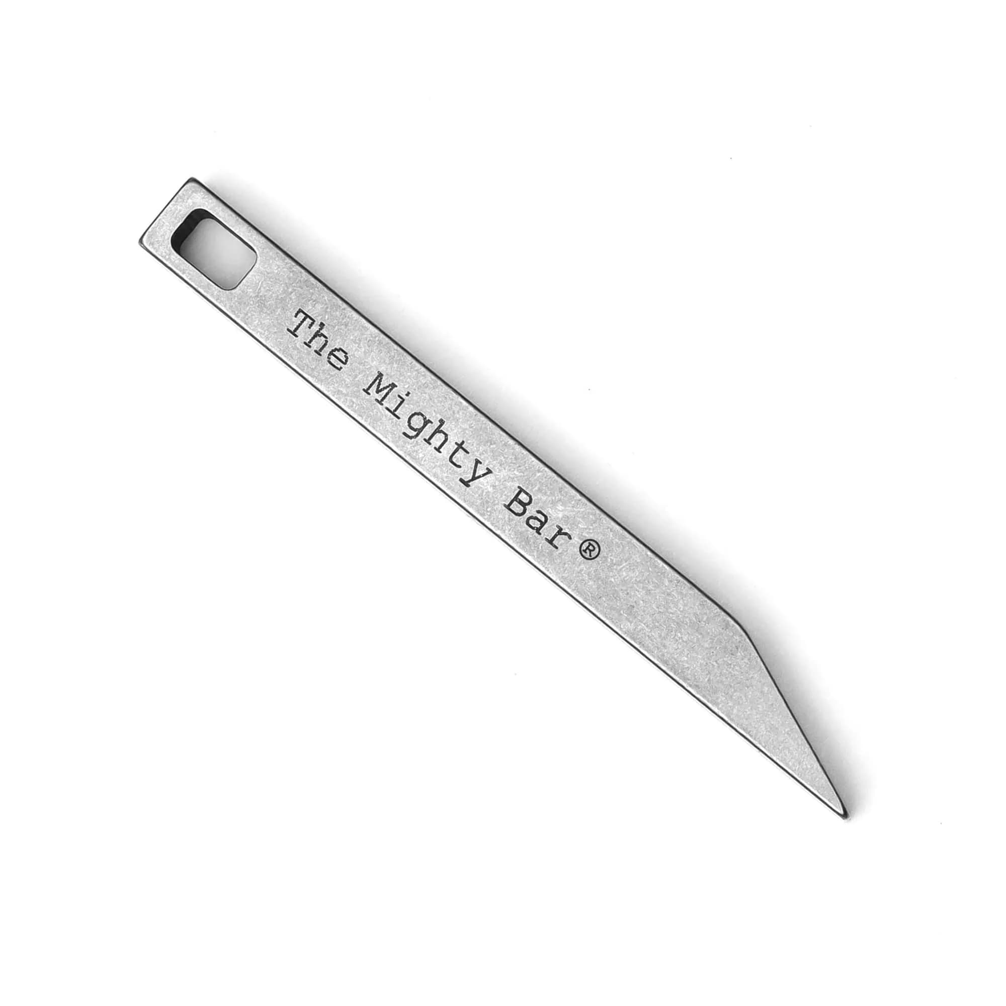 Gear Spool The Mighty Bar Heavy Duty Keychain Prybar 0.27 x 0.27 x 2.9 inches | Stainless Steel Mini Multitool