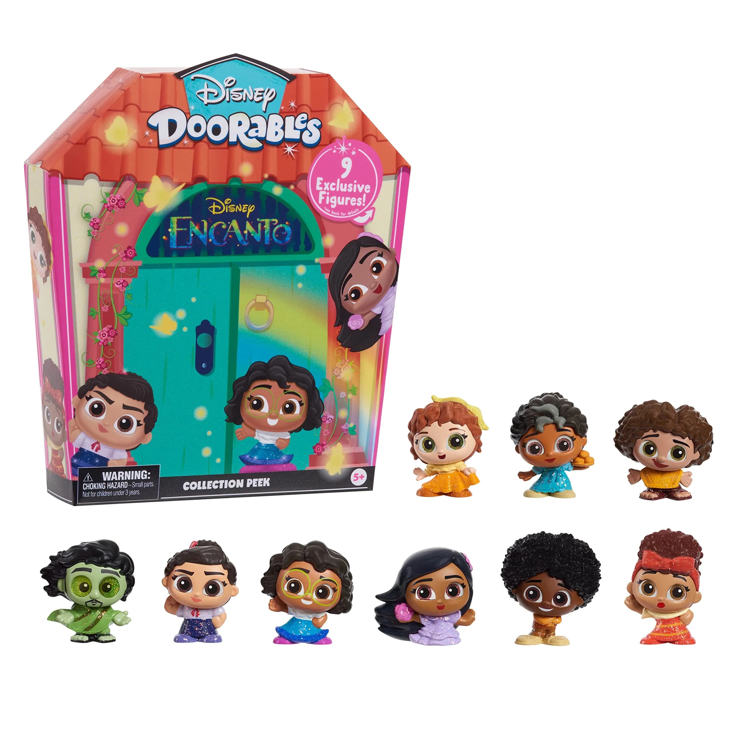 Disney Doorables Encanto Collection Peek 9 Figurines | Just Play Toys for Ages 5+ — Multicolor