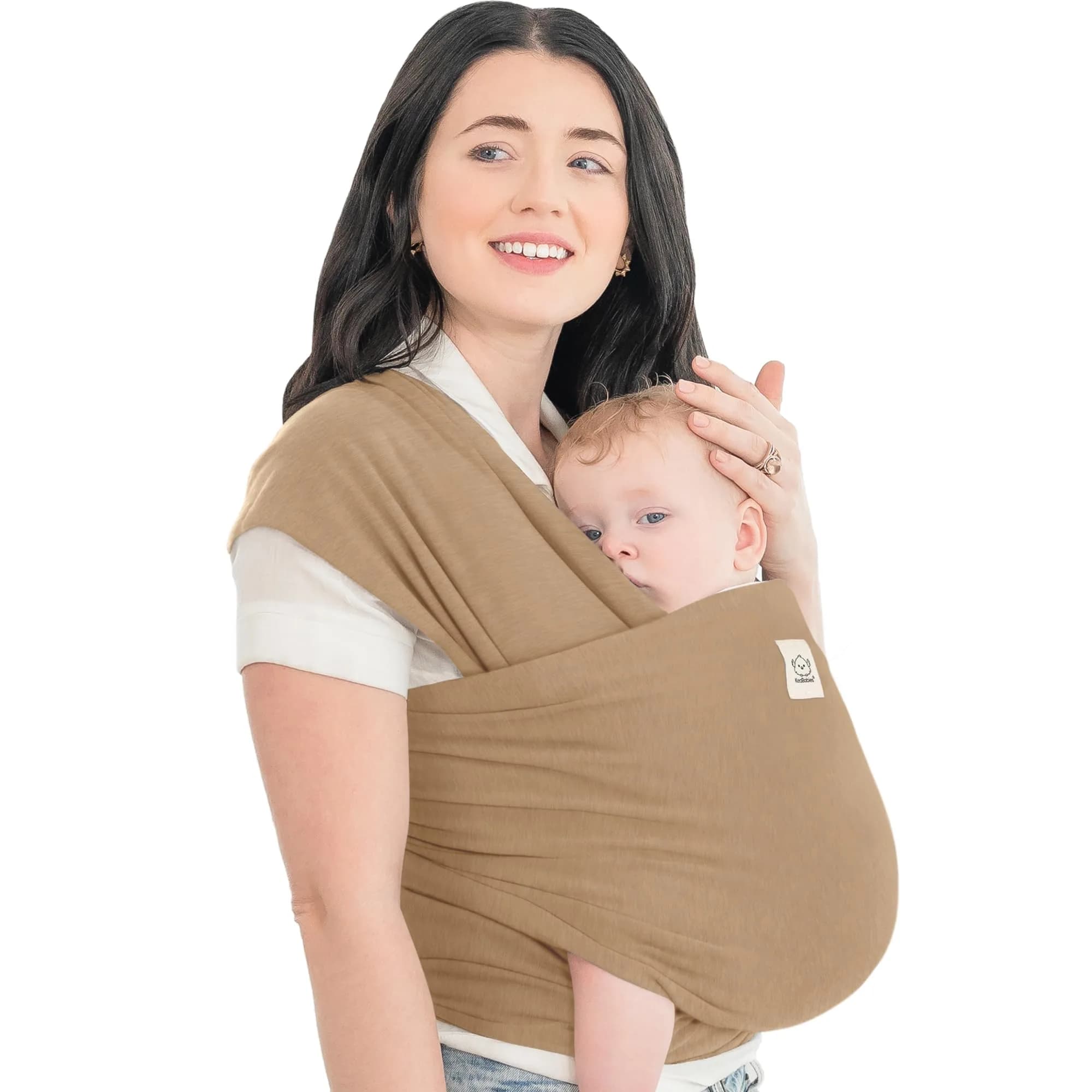 KeaBabies Original Baby Wrap Carrier in Warm Hearth - One Size, IHDI Certified, Breathable Fabric - main product image