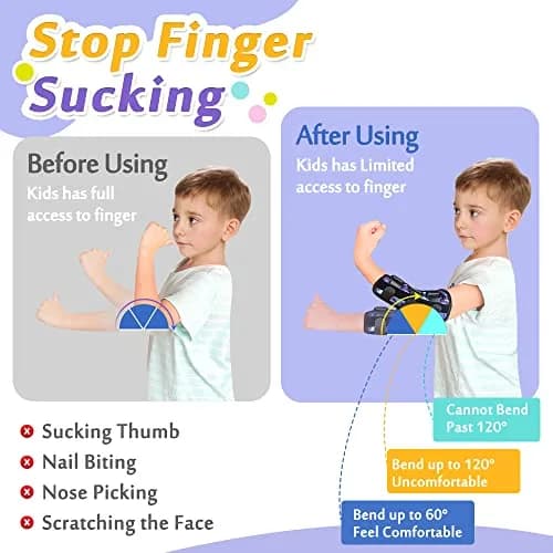 Mybow Thumb Sucking Stop for Kids Elbow Brace (2 PCS) | Prevents Thumb Sucking & Nail Biting thumbnail 4