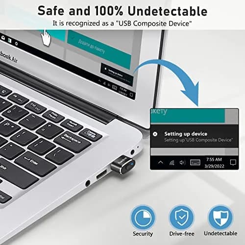 AUEDROT Mouse Jiggler Undetectable USB Mouse Mover with 2 Modes | Keep Computer Awake thumbnail 3