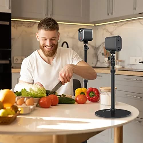 jusmo LS09 Aluminum Projector Floor Stand with Heavy Base & Ball Head | 42cm-88cm (16.5-34.6 Inch) Adjustable Height thumbnail 4