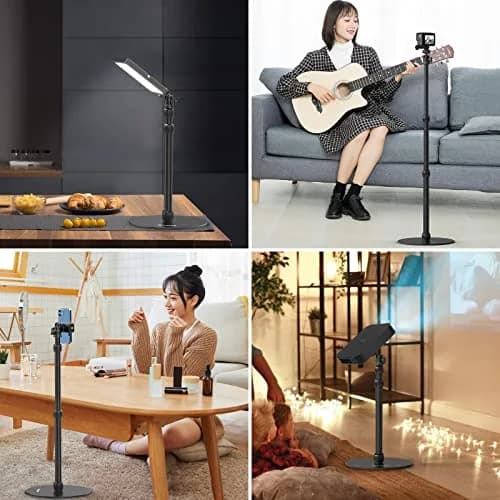 jusmo LS09 Aluminum Projector Floor Stand with Heavy Base & Ball Head | 42cm-88cm (16.5-34.6 Inch) Adjustable Height thumbnail 5