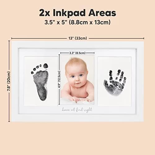 KeaBabies Baby Hand & Footprint Kit, Newborn Keepsake, Alpine White | Mess-Free, Safe & Easy (70-120 chars) thumbnail 4