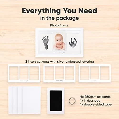 KeaBabies Baby Hand & Footprint Kit, Newborn Keepsake, Alpine White | Mess-Free, Safe & Easy (70-120 chars) thumbnail 5
