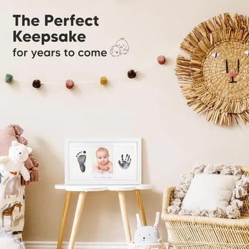 KeaBabies Baby Hand & Footprint Kit, Newborn Keepsake, Alpine White | Mess-Free, Safe & Easy (70-120 chars) thumbnail 7