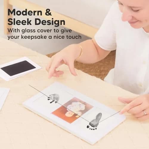 KeaBabies Baby Hand & Footprint Kit, Newborn Keepsake, Alpine White | Mess-Free, Safe & Easy (70-120 chars) thumbnail 3