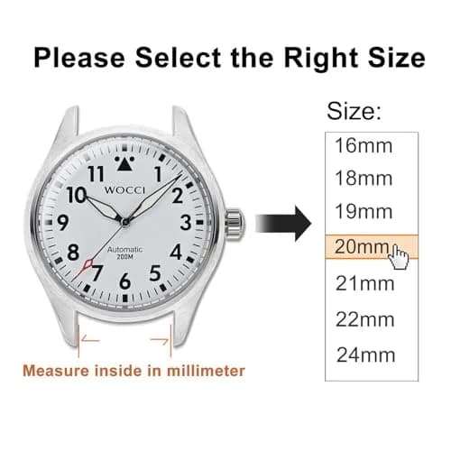 WOCCI 18mm Adjustable Nylon Watch Band | Quick Release Sport Loop Strap (Army Green) thumbnail 5