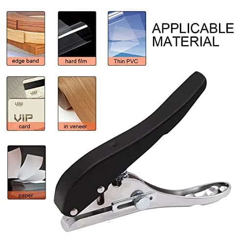 SKQOUI Single Hole Paper Punch with Countersink Drill | 8mm Hole Diameter, 20-Sheet Capacity thumbnail 4