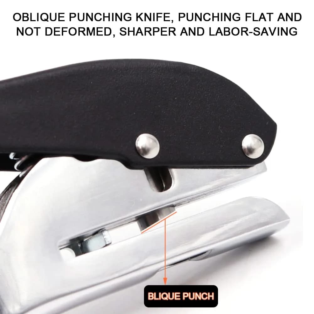 SKQOUI Single Hole Paper Punch with Countersink Drill | 8mm Hole Diameter, 20-Sheet Capacity - view 7