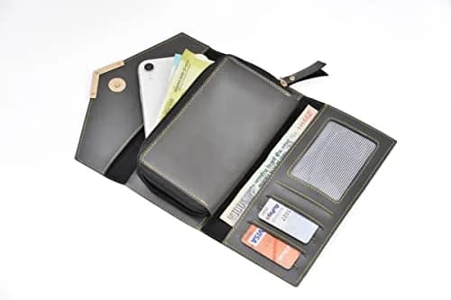 Your Gift Studio Grey Leather 4 Pc Combo Set | Personalized Wallet, Passport Cover, Eyewear Case & Keychain thumbnail 3